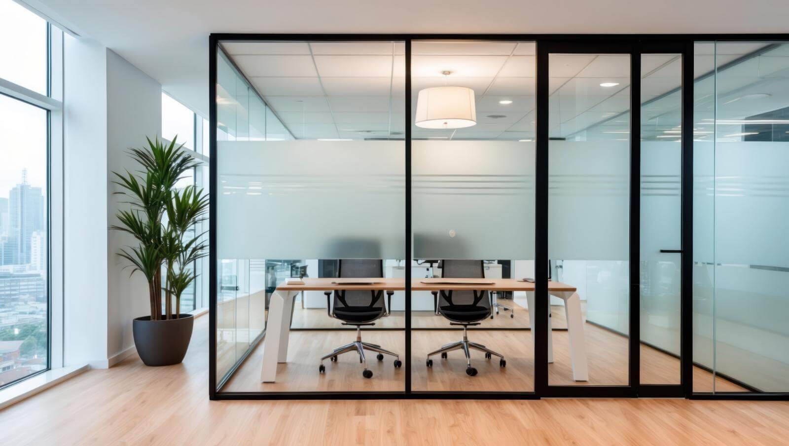 Sliding glass partitions